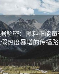 0730. 数据解密：黑料正能量往期财务造假热度暴增的传播路径