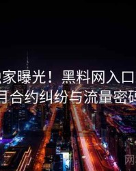 1270. 独家曝光！黑料网入口2025年2月合约纠纷与流量密码