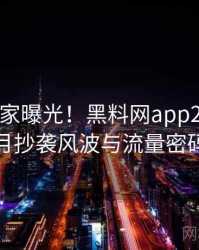 1235. 独家曝光！黑料网app2019年11月抄袭风波与流量密码