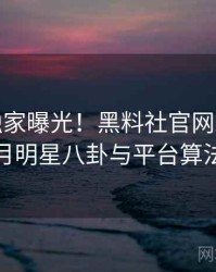 1409. 独家曝光！黑料社官网2017年2月明星八卦与平台算法