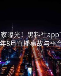 0598. 独家曝光！黑料社app下载官网2023年8月直播事故与平台算法