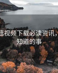 揭秘蘑菇视频下载必读资讯，你应该知道的事