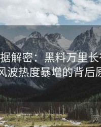 1352. 数据解密：黑料万里长征首页抄袭风波热度暴增的背后原因